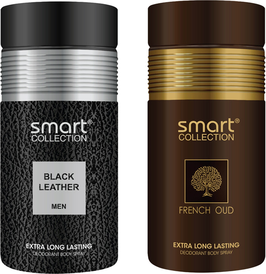 smart collection Black Leather French Oud Deodorant Spray For