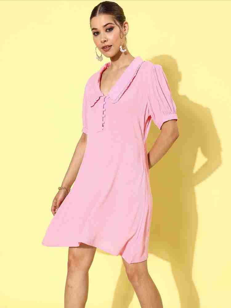 Dressberry Women A-line Pink Dress