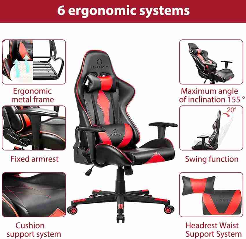 HASTHIP Gamer Ergonomic Racing Style Recliner Office Chair with