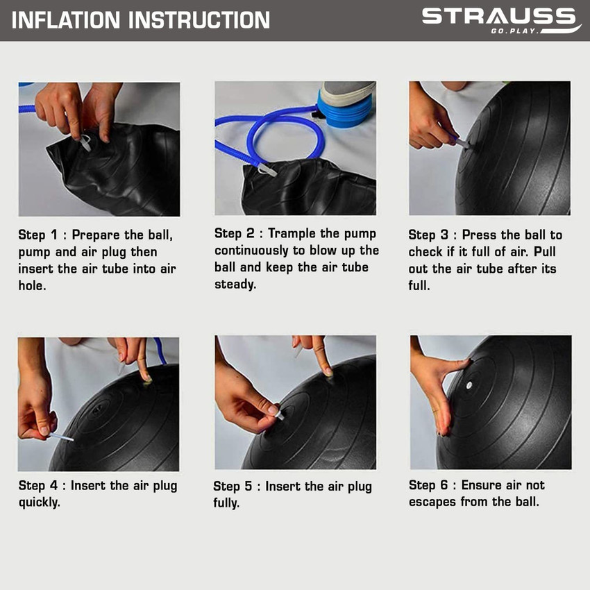 Strauss Anti Burst Ideal for Exercise Yoga Workout 85 Cm
