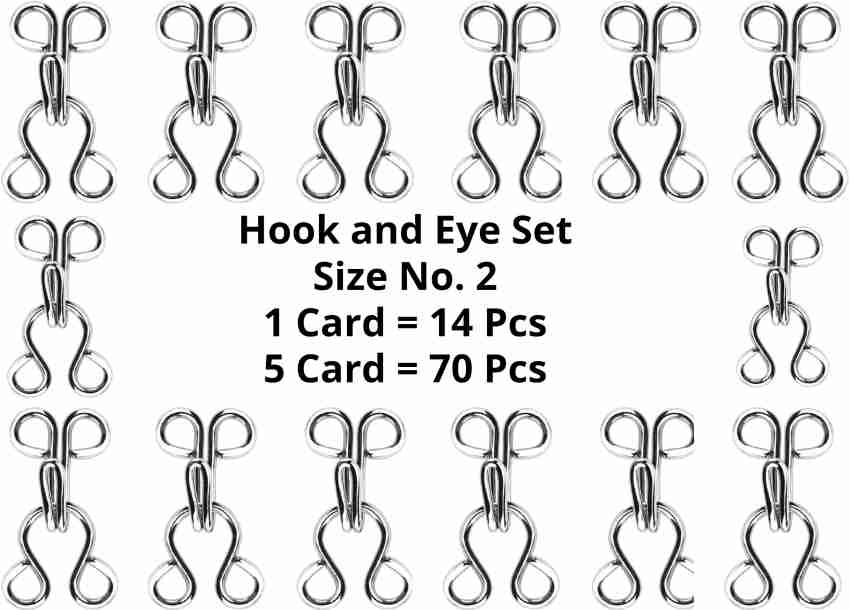 Canomo A Box of 50 Set Copper Sewing Hooks and Eyes India
