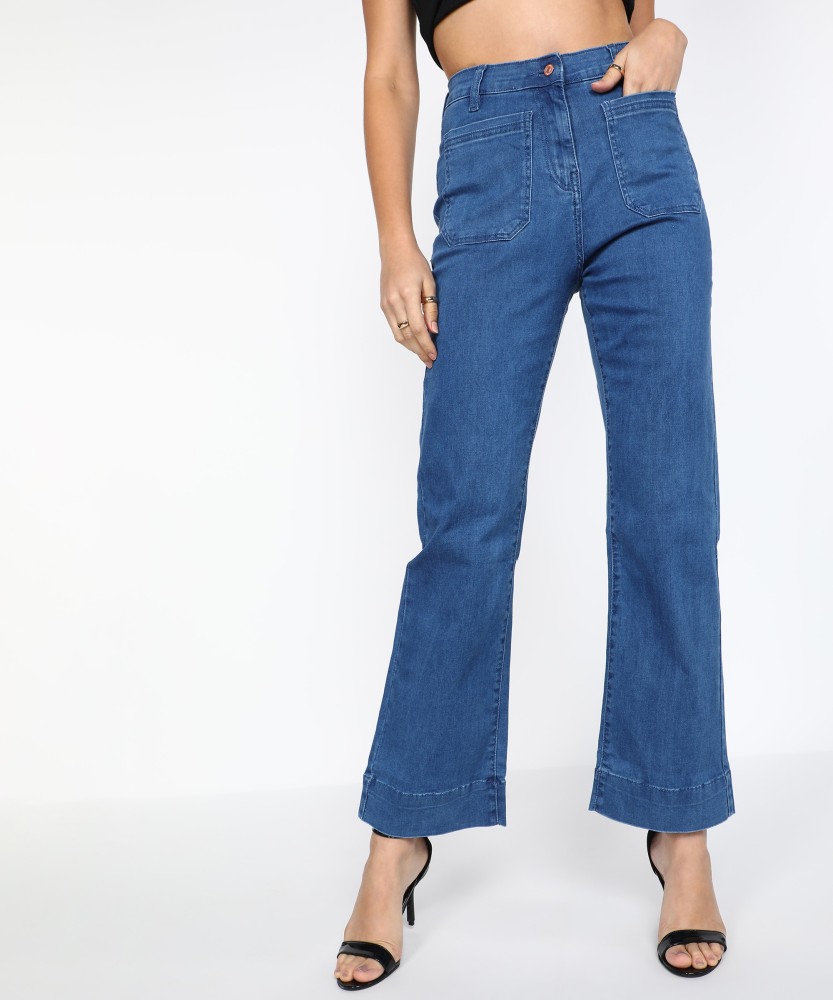 High waisted bell on sale bottom jeans forever 21