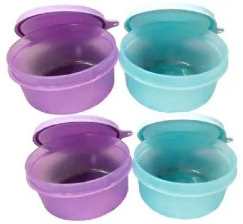 Tupperware Tropical Leaves Illumina Small Dip Bowl 350ml Locking Lid Set 3  New