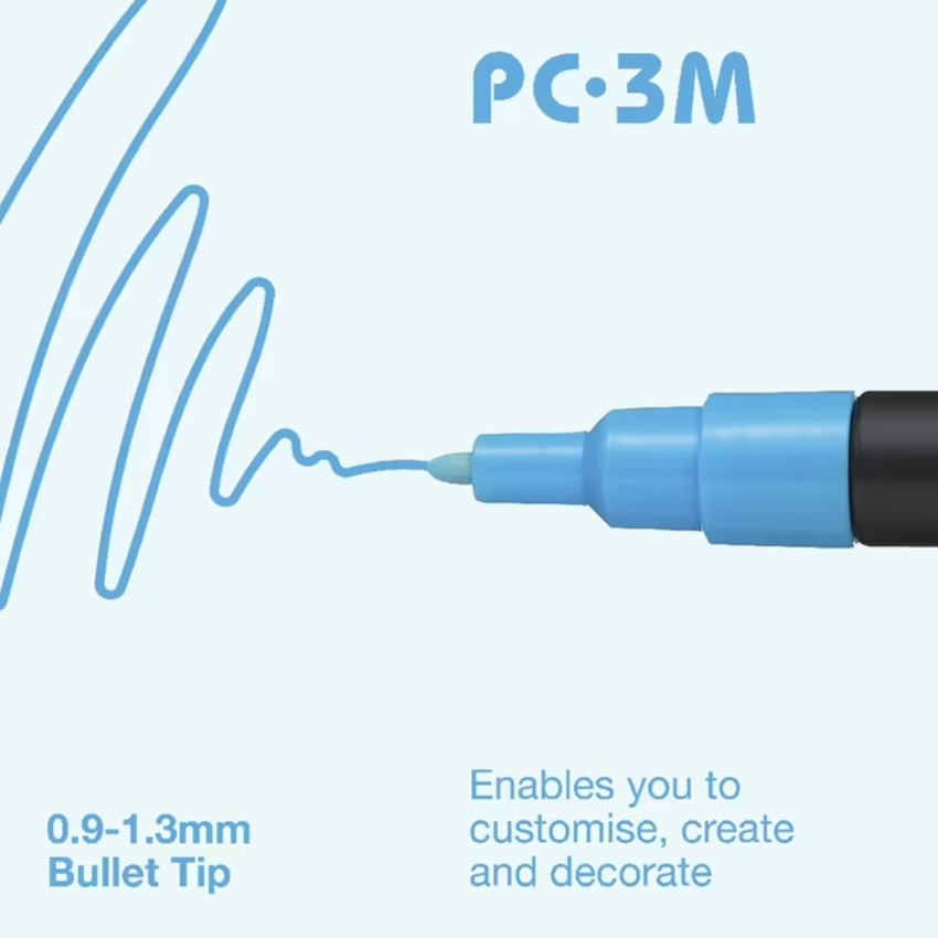 Uni : Posca Marker : PC-3M : Fine Bullet Tip : 0.9 - 1.3mm : White