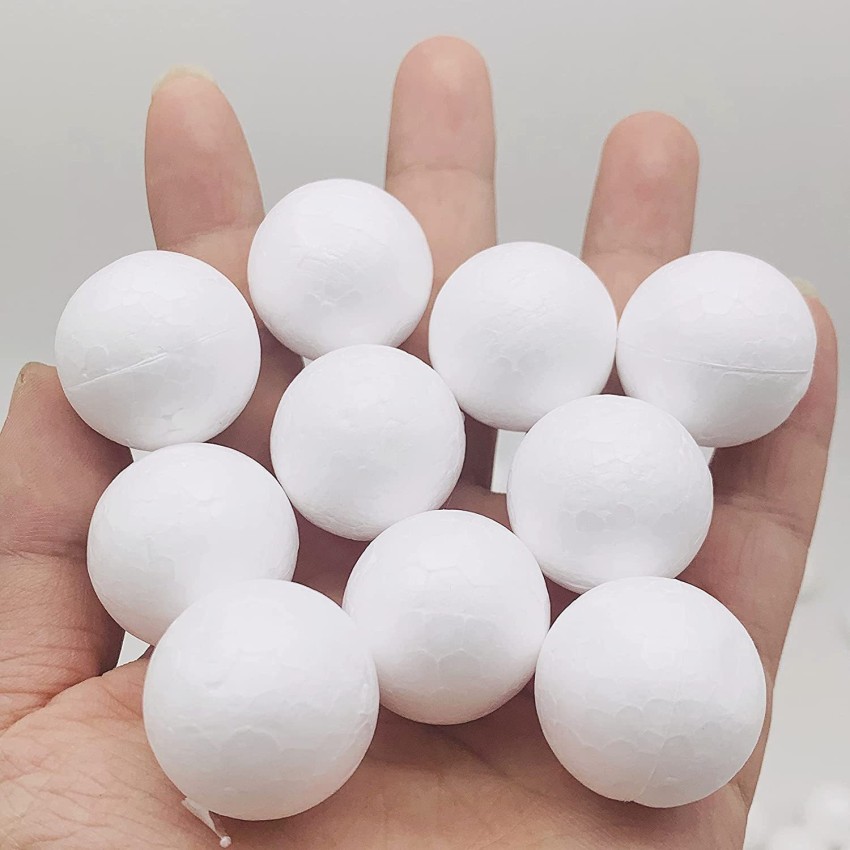 PRANSUNITA 24 Pcs Craft Styrofoam White Smooth Balls for DIY