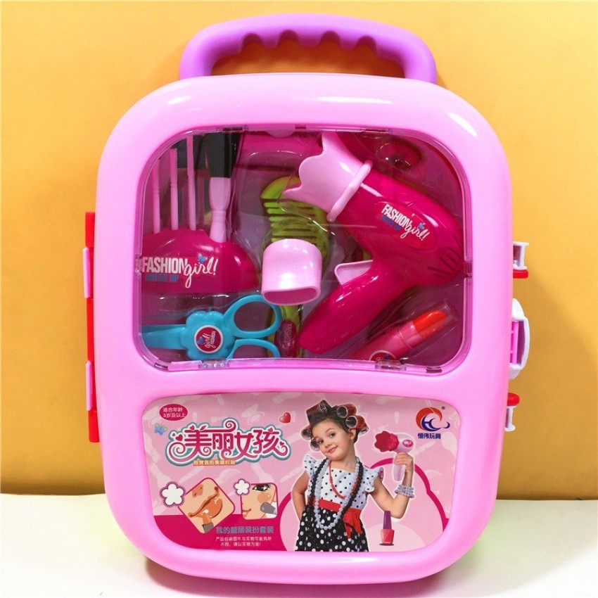 BM RETAIL Hairdressing cosmetics doll princess makeup kit trolley case Toy  For Girl - Hairdressing cosmetics doll princess makeup kit trolley case Toy  For Girl . shop for BM RETAIL products in