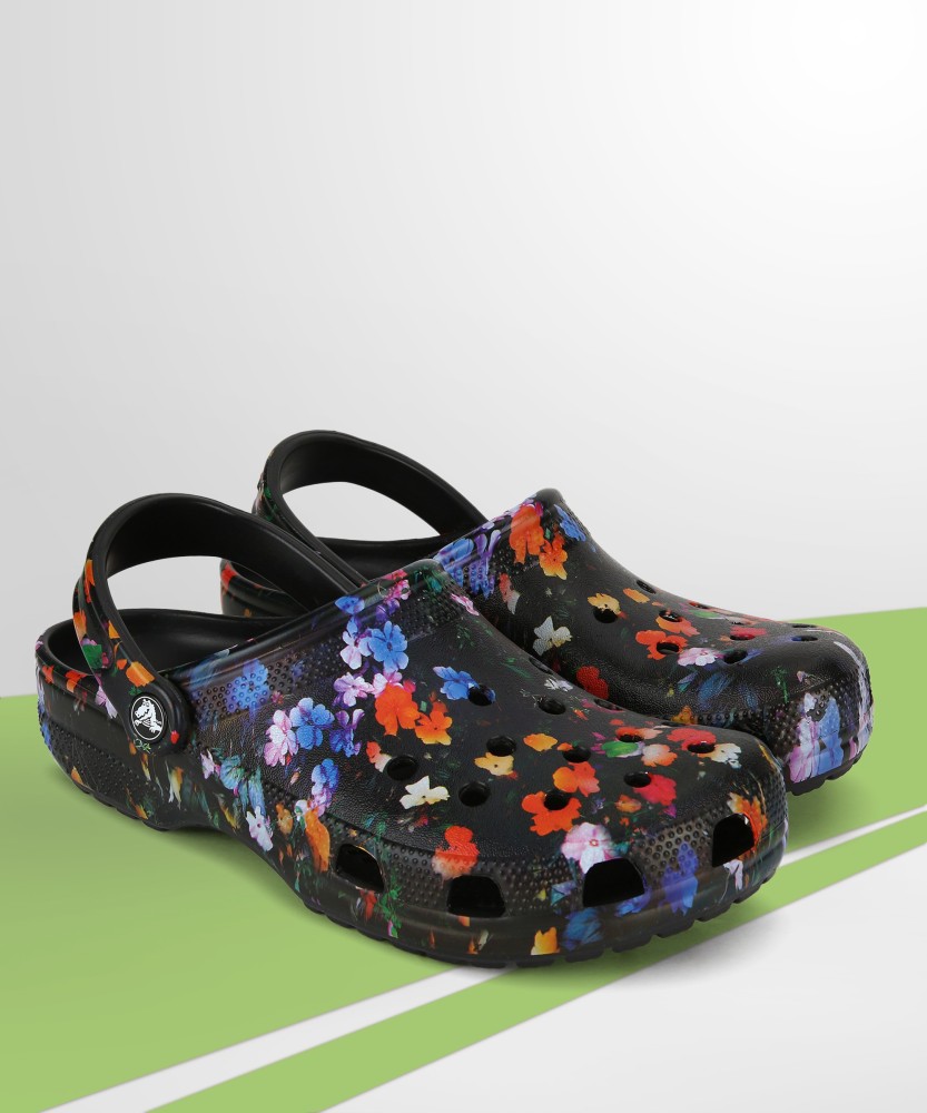 Floral print clearance crocs