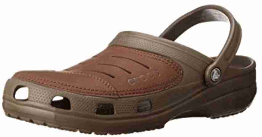 Brown 2024 leather crocs