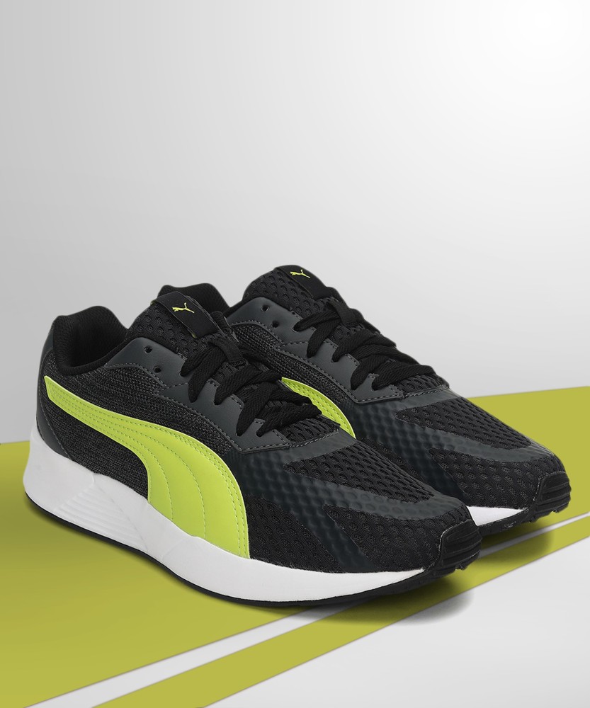 Puma mens uprise discount mesh trainers black