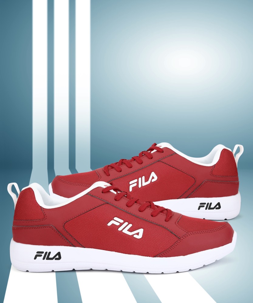 Fila red colour on sale shoes