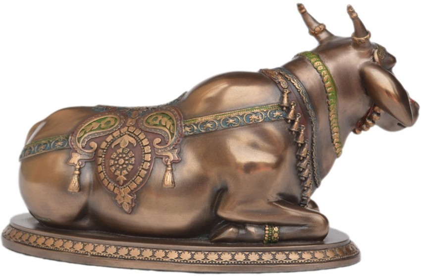 Statue Kamadhenu Brass Metal Religious Sculpture – Lavanshi