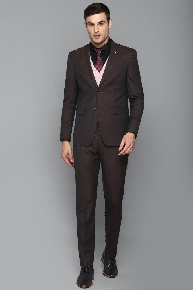 36% OFF on Louis Philippe Men Grey Solid Single-Breasted Slim Fit Formal  Suit on Myntra