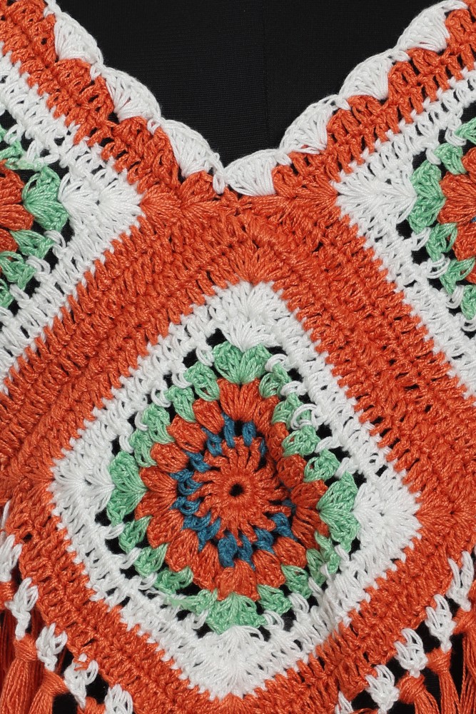 Crochet handmade Beach Wear Self Design Women Orange Top - Buy Crochet  handmade Beach Wear Self Design Women Orange Top Online at Best Prices in  India