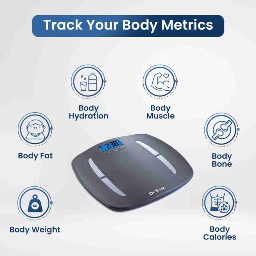 Handheld Body Fat Analyzer Calorie Bmi Measurement LCD Screen