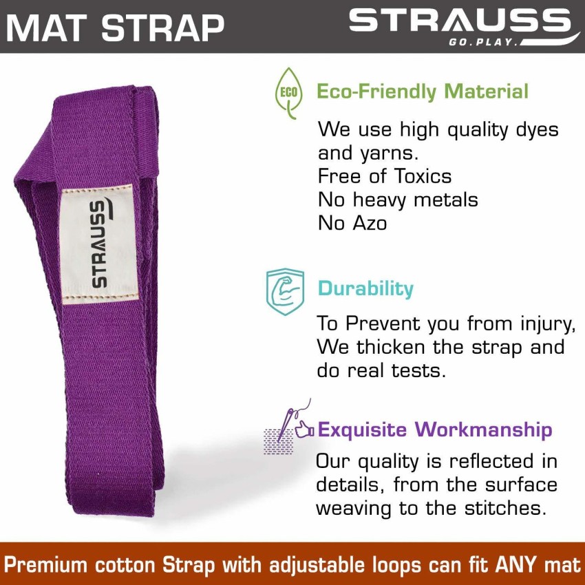 Strauss Yoga Mat Strap, Yoga Mat Holder, Yoga Mat Carry Strap Cotton Yoga  Strap Price in India - Buy Strauss Yoga Mat Strap, Yoga Mat Holder