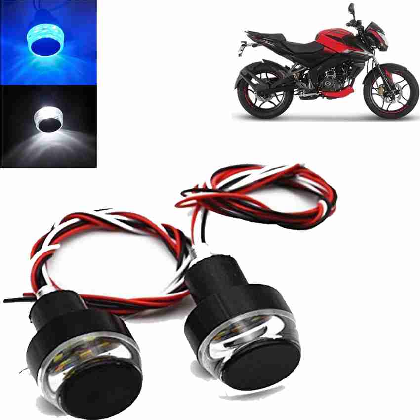 aksmit blue white handlebar led light 2 pcs For Pulsar NS160 Bike