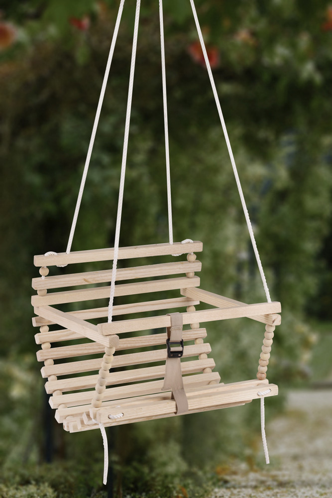 PELIXO Handmade Wooden Baby Hammock Swing for Indoor Outdoor