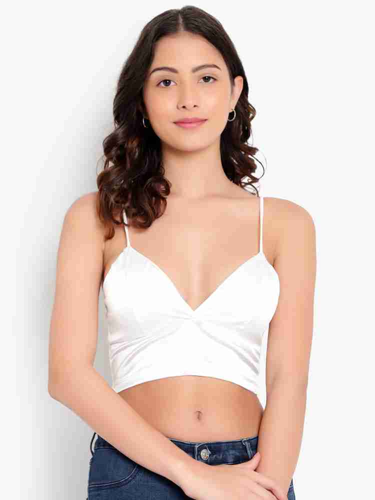 Ivory Satin BRA TOP – The Boutique at Peach Park