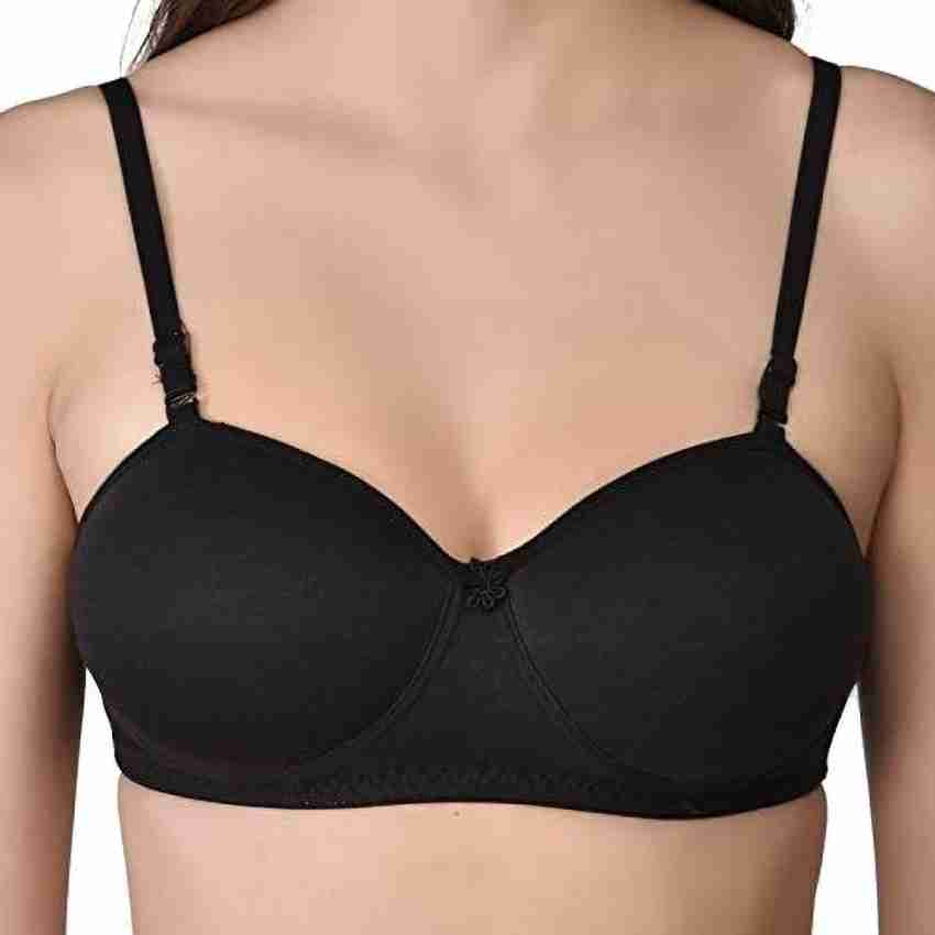 Buy Madam Women Black T Shirt Lightly Padded Bra 36B Online at Best Prices  in India - JioMart.