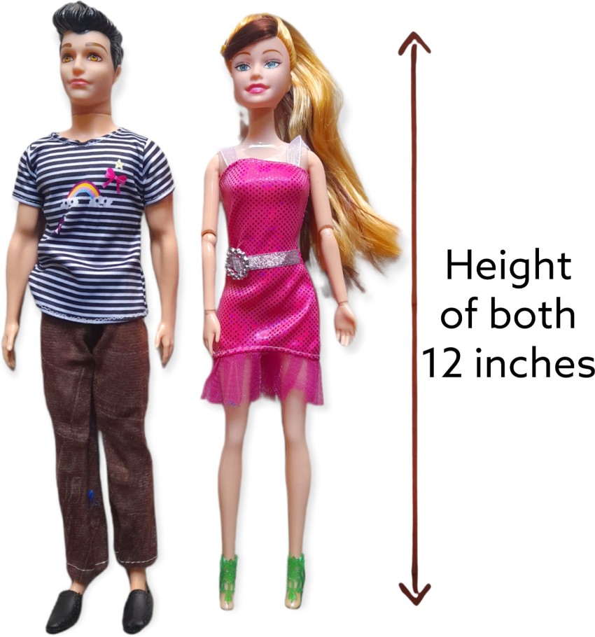 A boy deals barbie doll