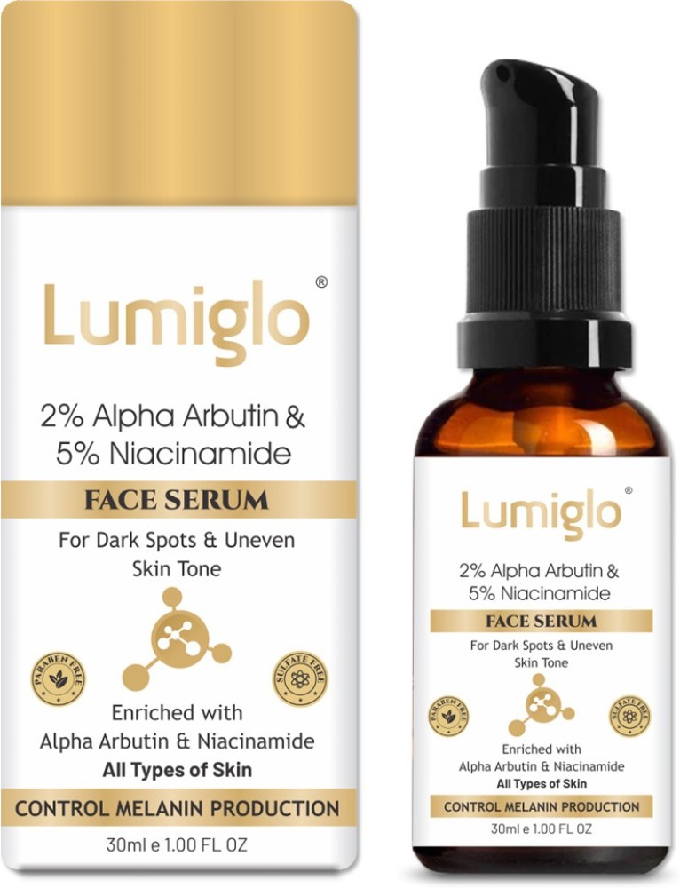 lumiglo 2 Alpha Arbutin Serum with Hyaluronic Acid Advanced Skin Lightening Pigments