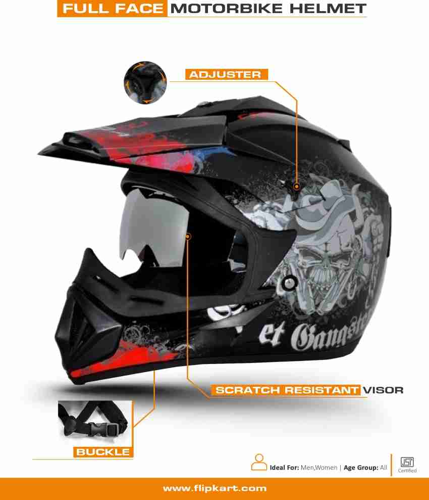 VEGA Off Road D V Gangster Motorbike Helmet Buy VEGA Off Road D