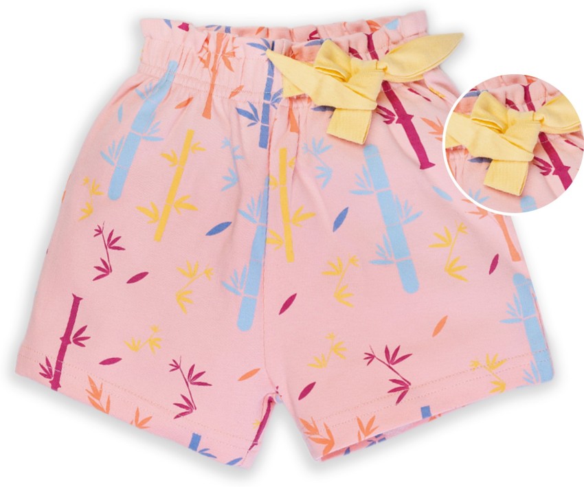 Printed Cotton-jersey Shorts In Pink