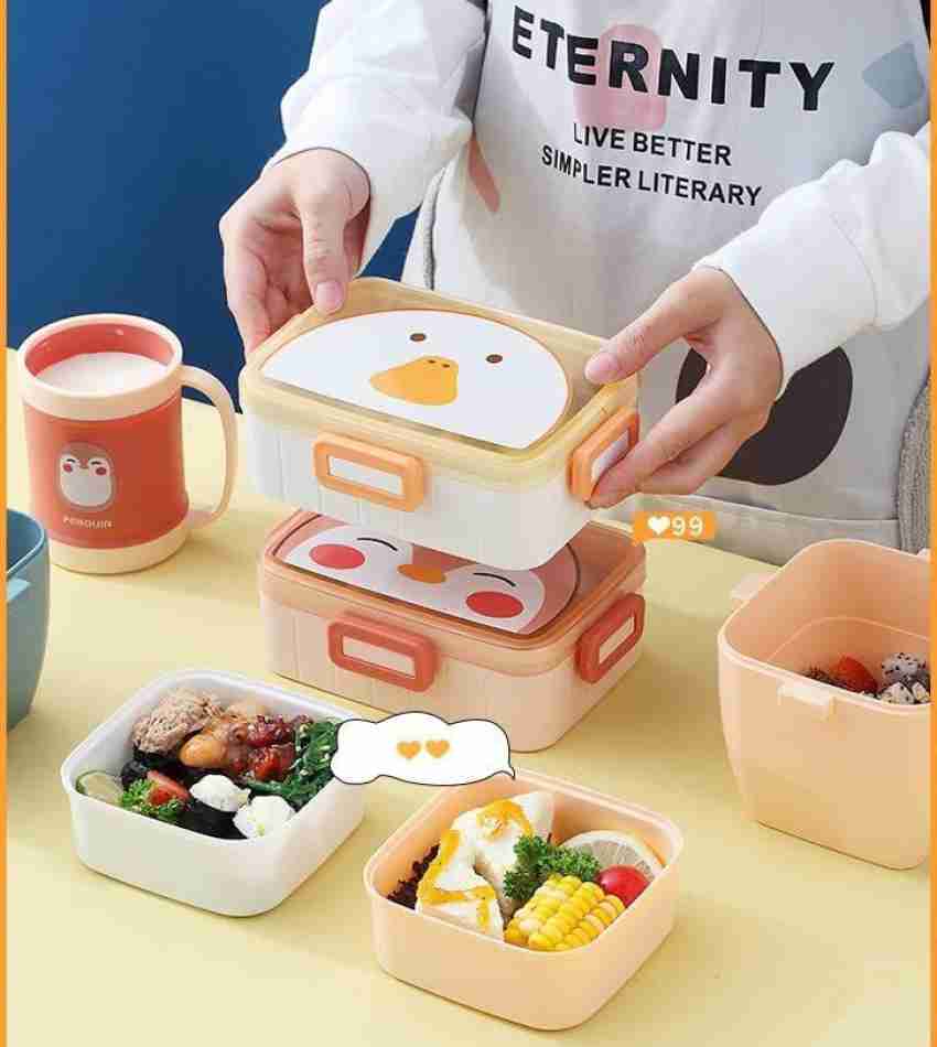 Cute Cartoon Lunch Box Student Gift Bento Box Plastic Lunch Box