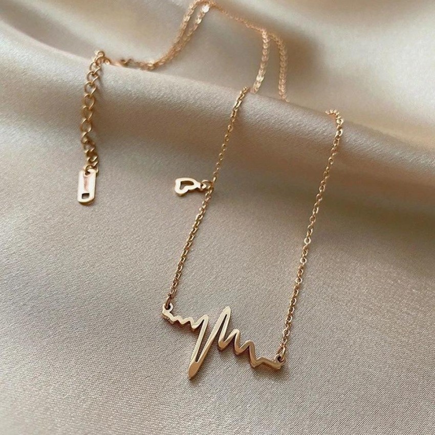 Ekg sales necklace gold