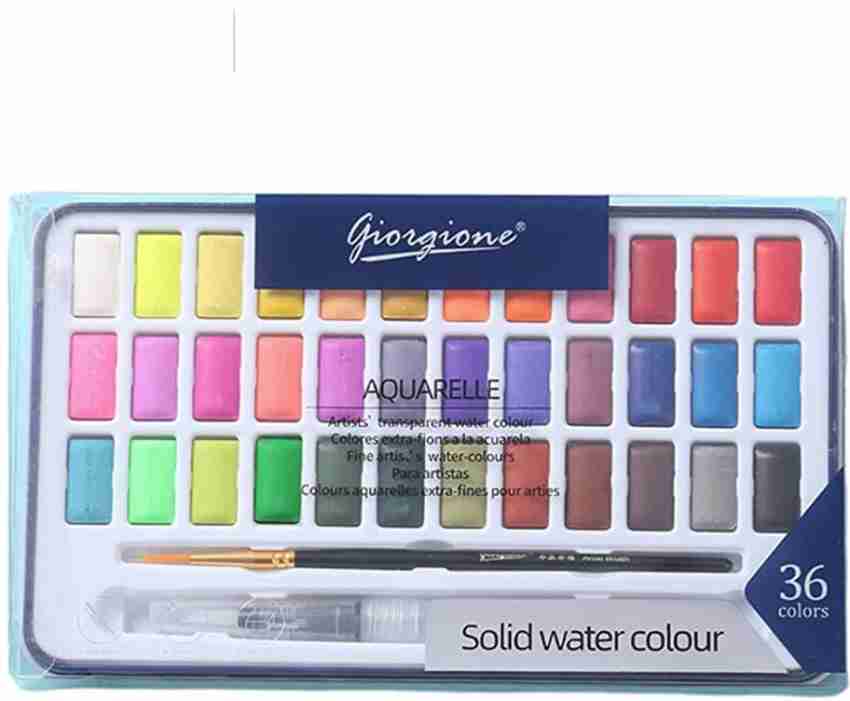 HASTHIP ® 36 Colors Watercolor Paint Set, Premium  Watercolour Paint Box - NA