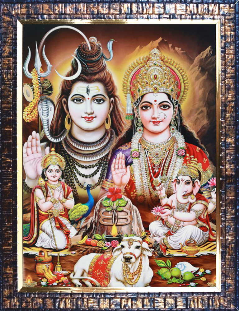 Darsh Craft Lord Shiv Parivar PPB585 Digital Reprint 12 inch x 9 inch Painting Price in India Buy Darsh Craft Lord Shiv Parivar PPB585 Digital Reprint 12 inch x 9 inch