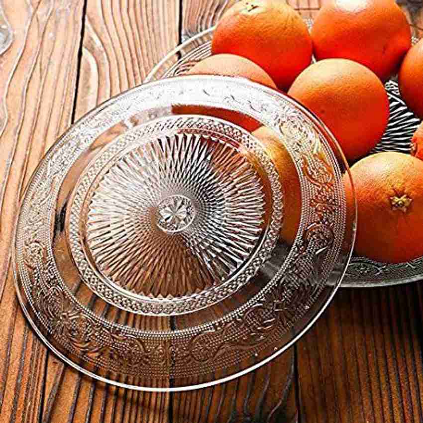 1st Time Self Designer Transparent Round Glass Plate Microwave
