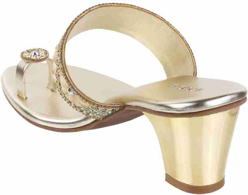 Mochi golden online sandals