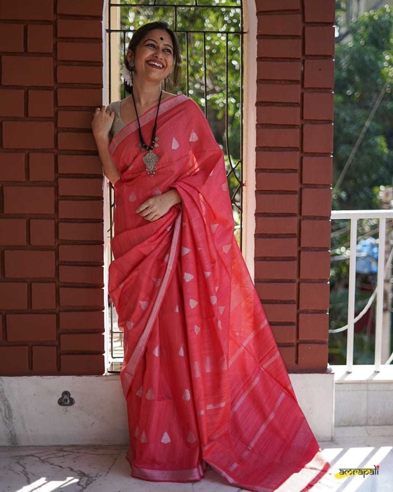 Linen saree hot sale online flipkart