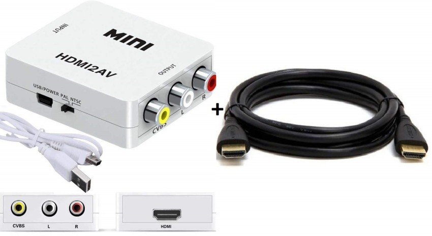 TERABYTE Mini AV Input RCA to HDMI Output HD Video Converter UP Scaler Full  HD 720/1080p Media Streaming Device - TERABYTE 