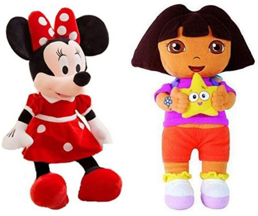 Toys Shop Cute Attractive Stuffed Toy Dora Doll Red Minnie Mouse Multicolor 35 cm Cute Attractive Stuffed Toy Dora Doll Red Minnie Mouse Multicolor Buy Soft Toys toys in