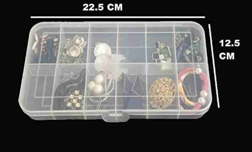 URBAA Jewelry Organizer Plastic Storage Box with dividers 4/6/12
