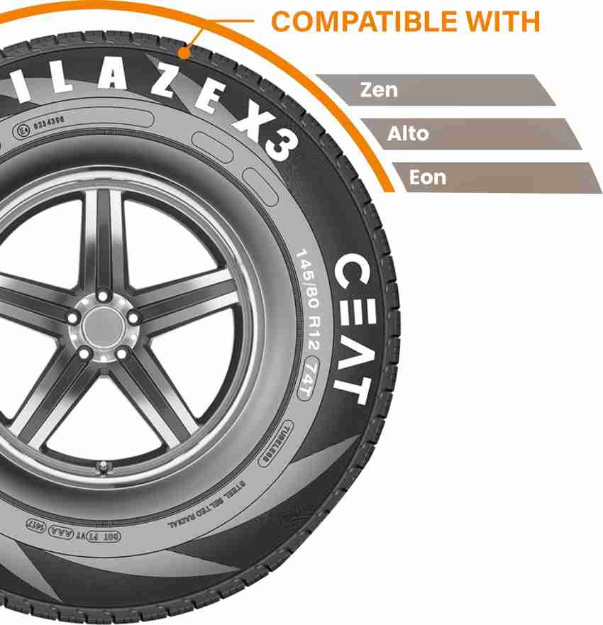 CEAT 145 80R12 MILAZE X3 TL 74T 4 Wheeler Tyre Price in India