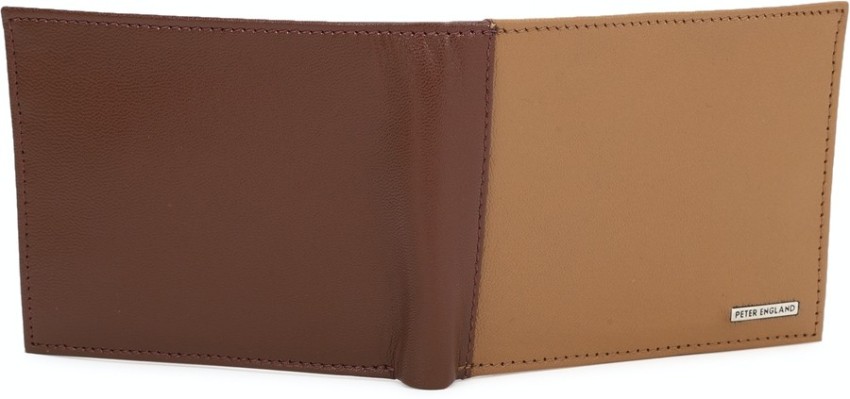 PETER ENGLAND Men Casual Brown Genuine Leather Wallet Brown