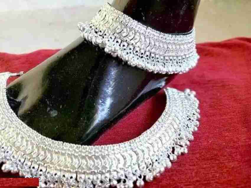 Thick silver anklets top