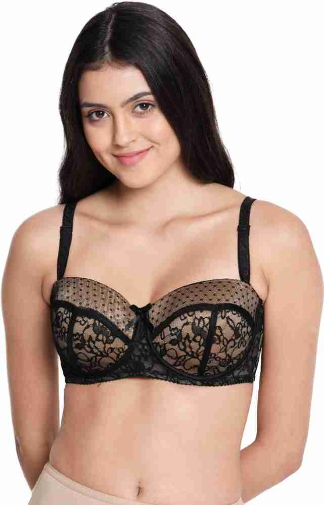 Susie Susie 3/4th Coverage Lace Overlay Balconette Padded Bra