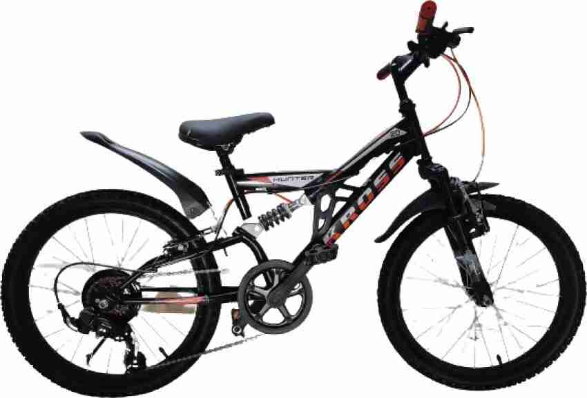 Kross Hunter MTB Bike Double Shocker with 7 Speed Bicycle Black 20 T Mountain Cycle Price in India Buy Kross Hunter MTB Bike Double Shocker with 7 Speed Bicycle Black 20