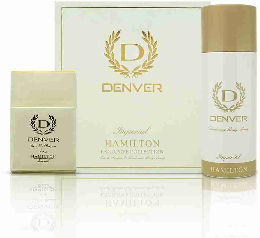 DENVER Imperial Gift Set 60 Ml Perfume 165Ml Deo Combo Price in