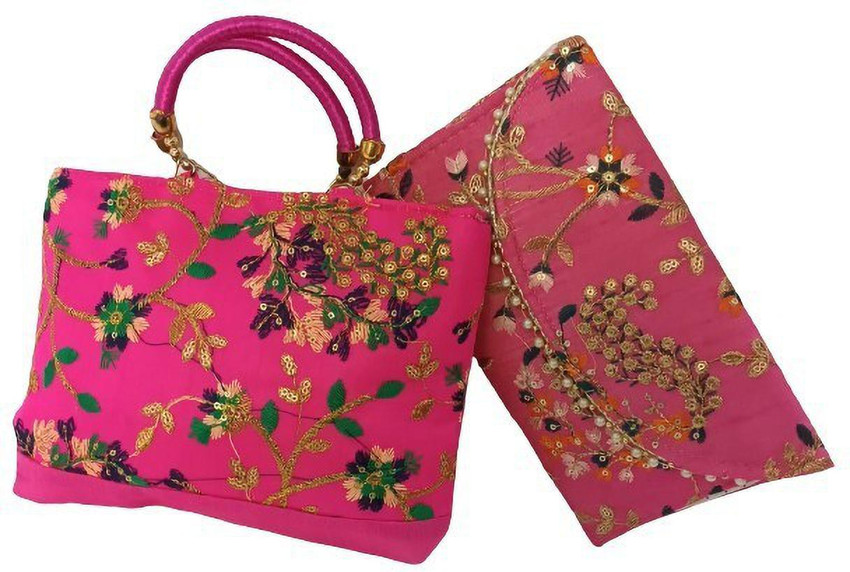 Buy RAJASTHANI HANDICRAFTS Women White Pink Sling Bag pink Online