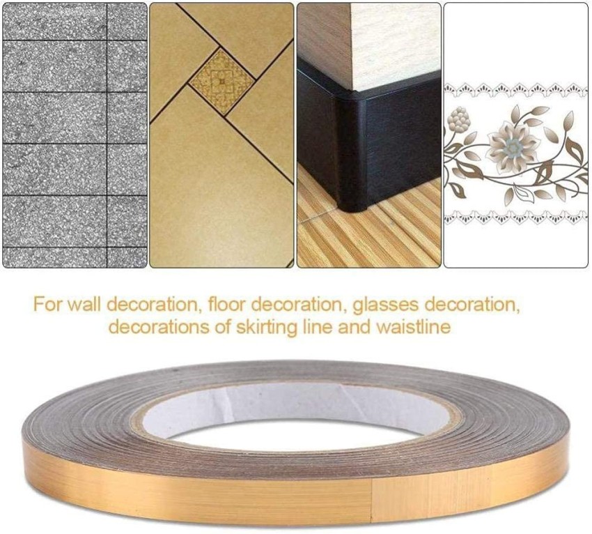 Buy Hasthip Black, Gold Polyvinyl Chloride Golden Floor Tiles