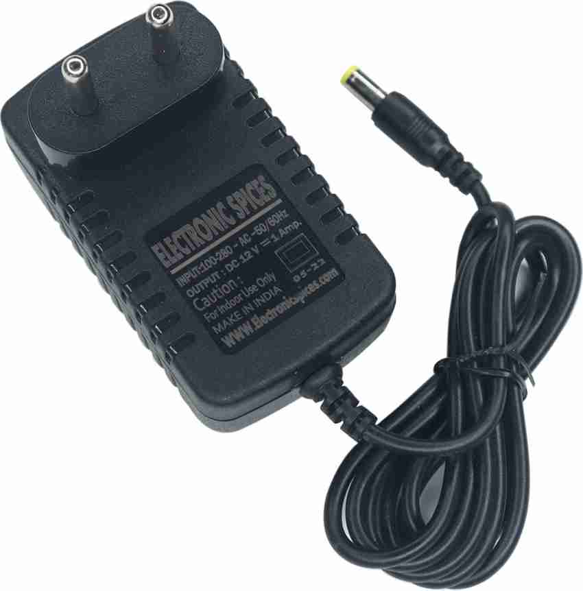 Electronic Spices 12V 1A Power Supply Adapter AC DC 2.1mm X 5.5mm