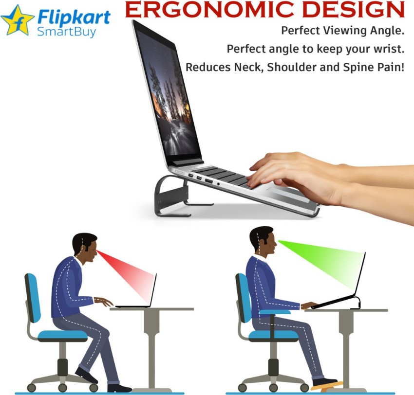 Flipkart SmartBuy Aluminum Laptop Mount Computer Stand,Ventilated