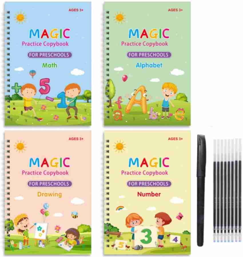New Updated Version Magic Groove Practice Copybook For Preschool, The  Handwriting Will Disappear Within 15 Minutes (