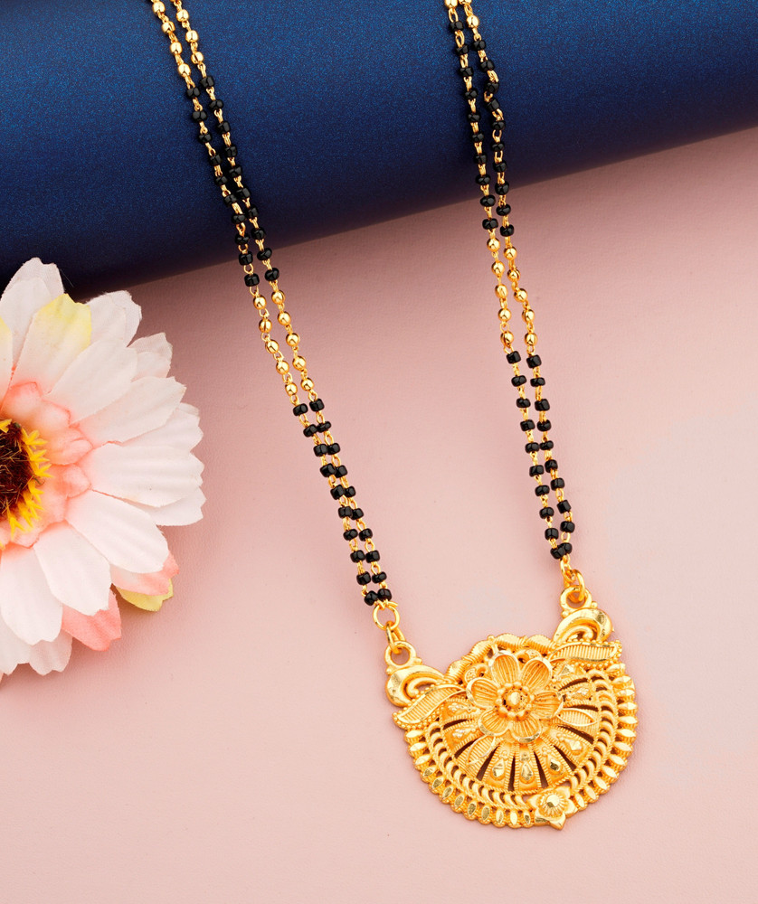 Vraj india 24 inch long One Gram Gold plated Mangalsutra for women