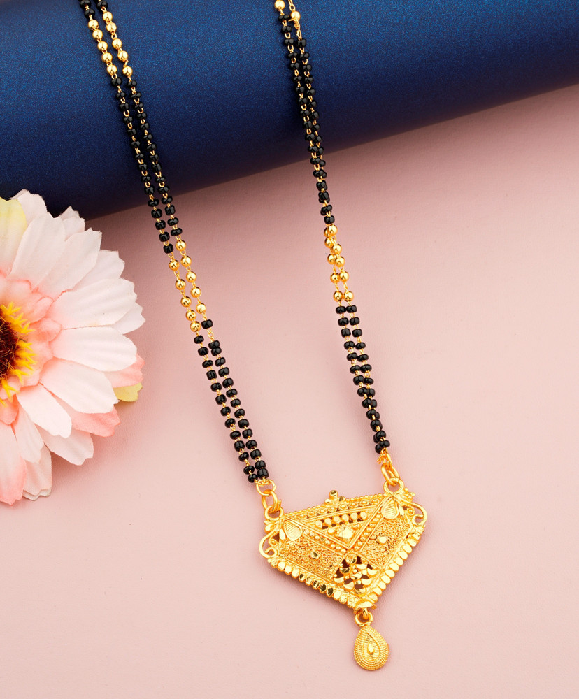 Vraj india 24 inch long One Gram Gold plated Mangalsutra for women
